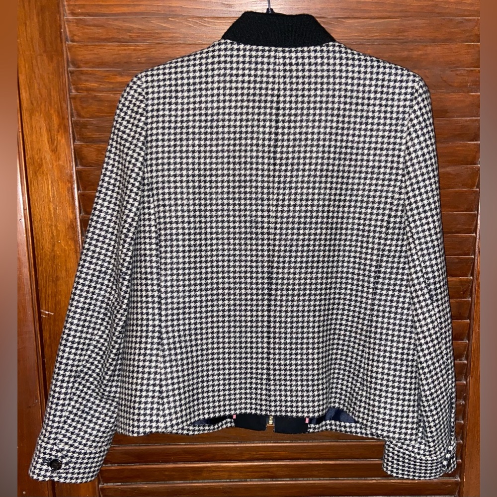 J. Crew Classic timeless style 100% wool, houndstooth fully lined w pockets. NWT - Picture 8 of 15